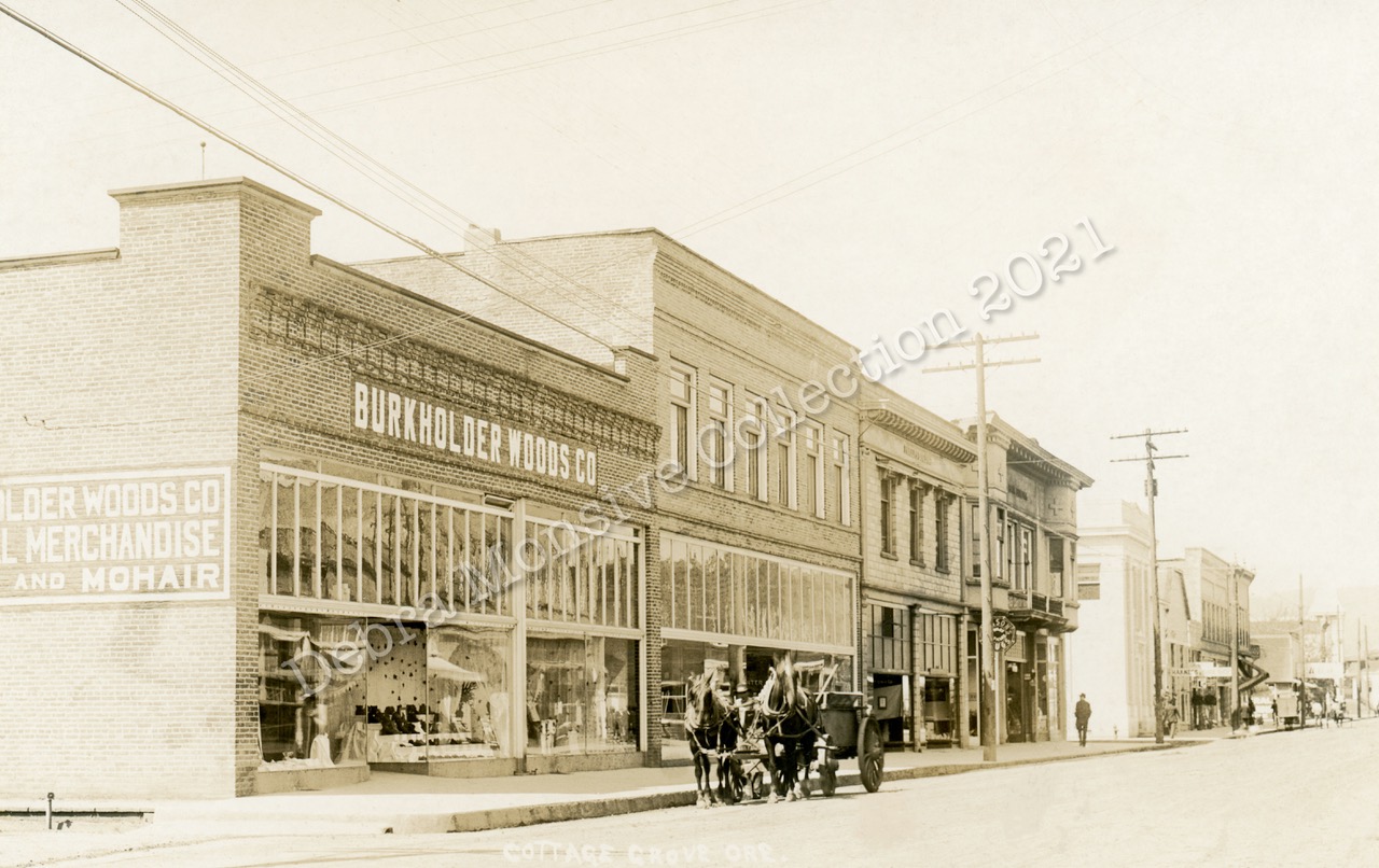 The Burkholder Woods General Merchandise store circa 1912