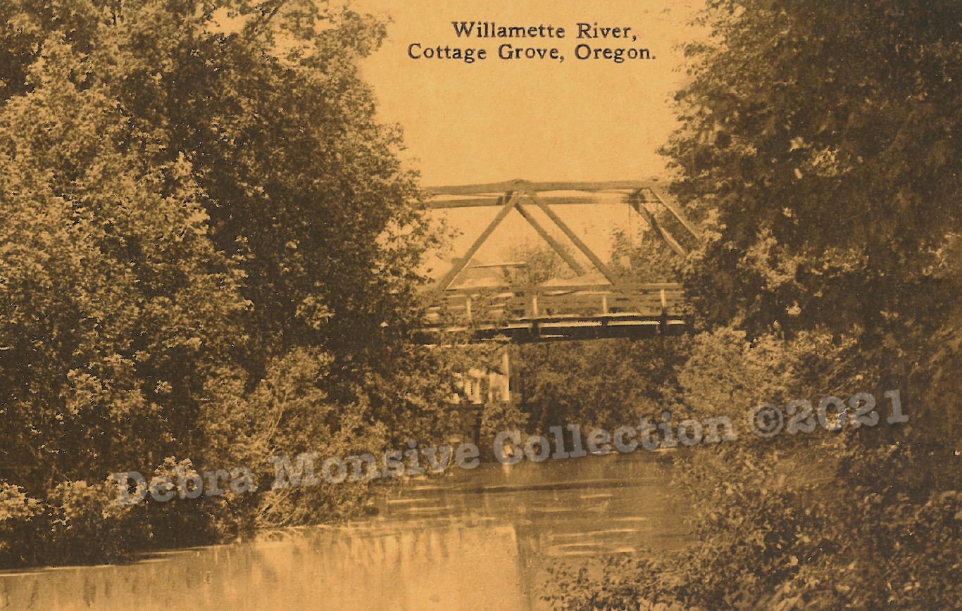 No. 4 Bridge over Willamette 1910 Horse Buggy on Bridge