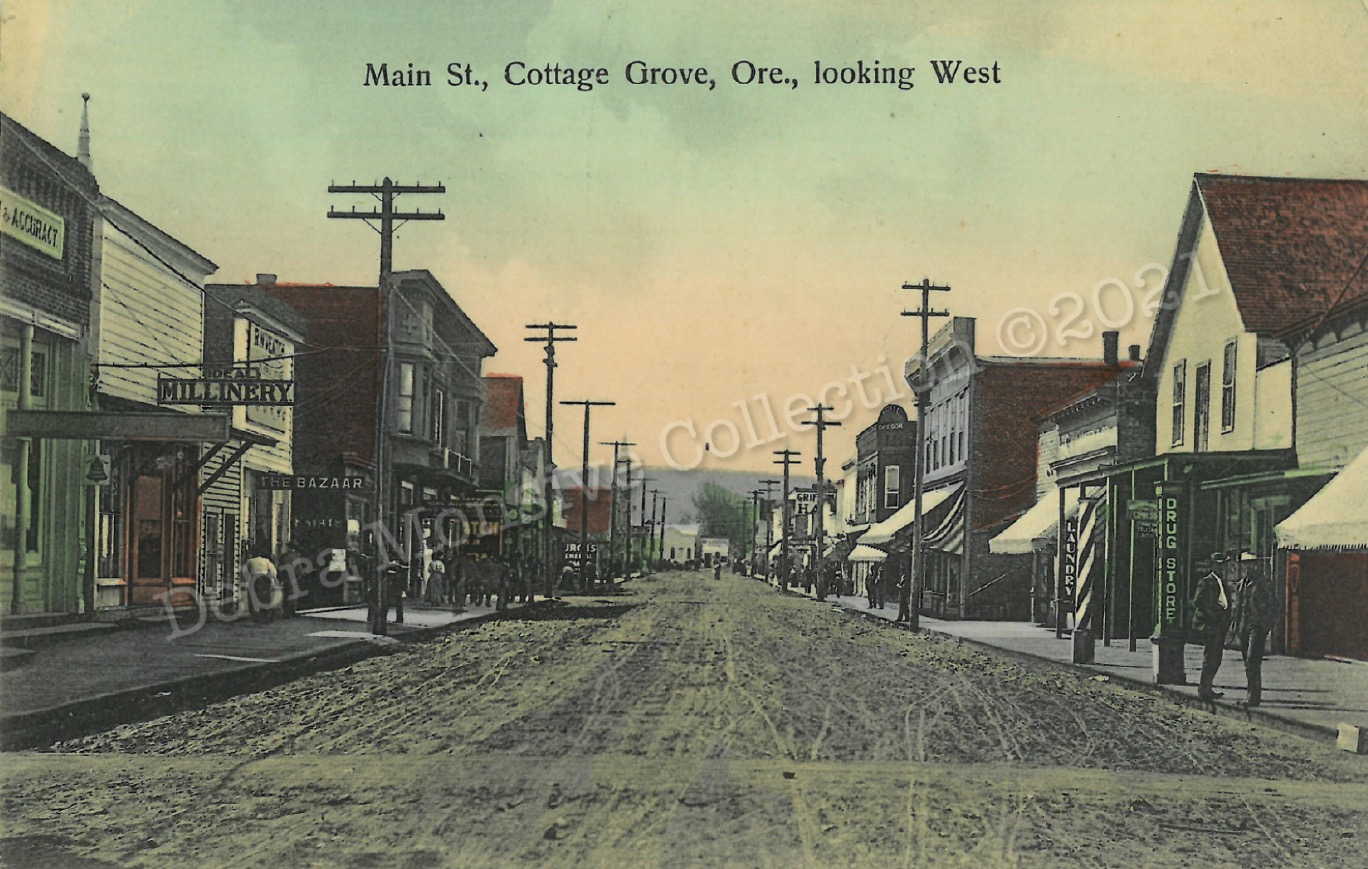 Postcard number 17 Cottage Grove Main Street circa 1906