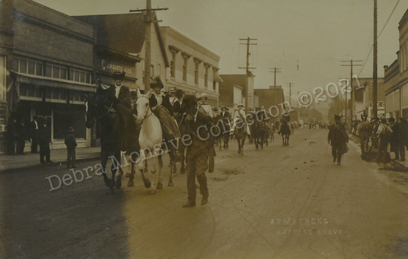 Postcard #19 Grange Parade on Main Street c1912