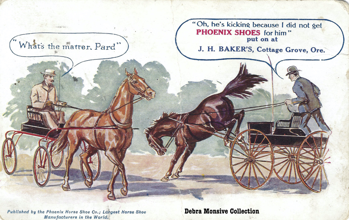 Postcard 46 Advertisement J.H. Baker’s Blacksmith Shop, circa 1909